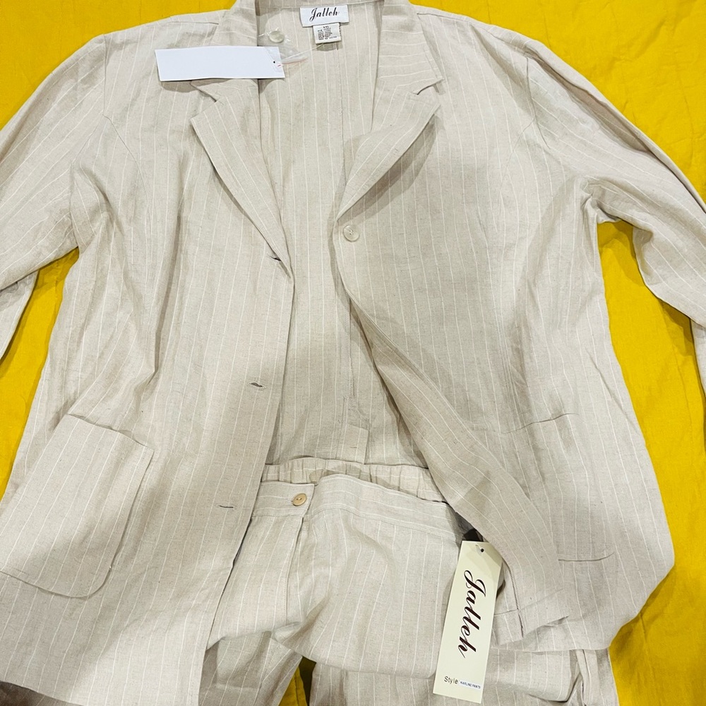 Plus size linen suit XXL